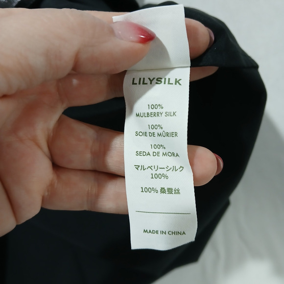 LILYSILK Silk Dress Womens Medium Silver Metallic Wrap Layered Skirt NWT - Picture 6 of 11